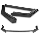 For 2022-2024 Honda Civic Sedan 11Th Carbon Look Front Bumper Splitter Spoiler Lip 3PCS