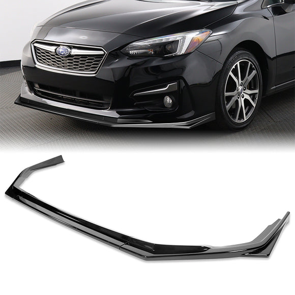 For 2017-2019 Subaru Impreza ST-Style Painted Black Front Bumper Splitter Spoiler Lip 3PCS