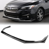 For 2017-2019 Subaru Impreza ST-Style Painted Black Front Bumper Splitter Spoiler Lip 3PCS