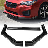 For 2017-2019 Subaru Impreza ST-Style Real Carbon Fiber Front Bumper Splitter Spoiler Lip 3PCS