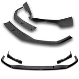 For 2021-2023 BMW 5-Series G30 M-Sport Painted Black Front Bumper Splitter Spoiler Lip 3PCS