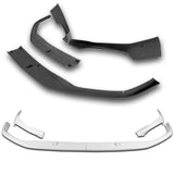 For 2021-2023 BMW 5-Series G30 M-Sport Painted White Front Bumper Splitter Spoiler Lip 3PCS