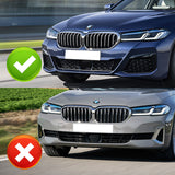 For 2021-2023 BMW 5-Series G30 M-Sport Painted Black Front Bumper Splitter Spoiler Lip 3PCS