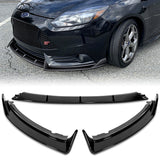 For 2012-2014 Ford Focus ST MK3 GT-Style Painted Black Front Bumper Splitter Spoiler Lip 3PCS