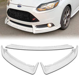 For 2012-2014 Ford Focus ST MK3 GT-Style Painted White Front Bumper Splitter Spoiler Lip 3PCS