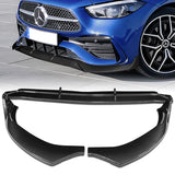 For 2022-2025 Mercedes C-Class W206 AMG Line Carbon Look Front Bumper Splitter Spoiler Lip 3PCS