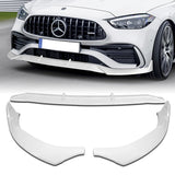 For 2022-2025 Mercedes C-Class W206 AMG Line Painted White Front Bumper Splitter Spoiler Lip 3PCS