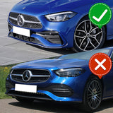 For 2022-2025 Mercedes C-Class W206 AMG Line Painted Black Front Bumper Splitter Spoiler Lip 3PCS