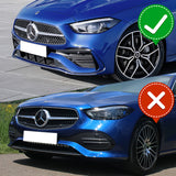 For 2022-2025 Mercedes C-Class W206 AMG Line Carbon Look Front Bumper Splitter Spoiler Lip 3PCS