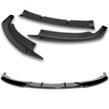 For 2007-2010 BMW 3-Series E92 E93 M-Style Painted Black Front Bumper Splitter Spoiler Lip 3PCS