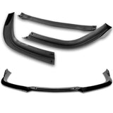 For 2011-2014 Dodge Avenger STP-Style Painted Black Front Bumper Splitter Spoiler Lip 3PCS