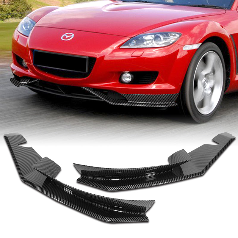KEEPDSGN Front Splitter + Side Skirts Body Kit For Mazda RX-8 – JDM Style, PP Plastic