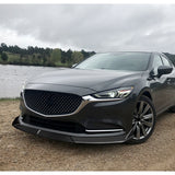 2019-2021 Mazda 6 Atenza Unpainted Matte Black 3-Piece Front Bumper Body Spoiler Splitter Lip Kit