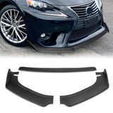 For 2014-2016 Lexus IS Base Unpainted BLK Front Bumper Body Kit Spoiler Lip 3PCS