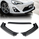 2013-2016 Scion FR-S/Toyota 86 CS-Style Carbon Look 3-Piece Front Bumper Body Spoiler Splitter Lip Kit with License Plate Frame