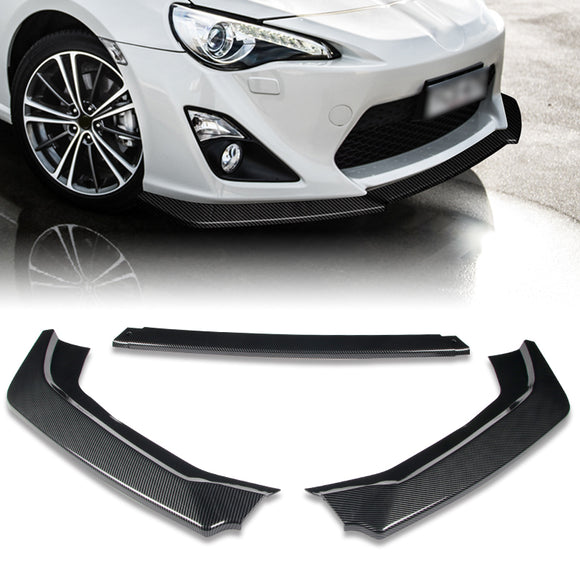 2013-2016 Scion FR-S/Toyota 86 CS-Style Carbon Look 3-Piece Front Bumper Body Spoiler Splitter Lip Kit