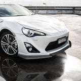 2013-2016 Scion FR-S/Toyota 86 CS-Style Unpainted Matte Black 3-Piece Front Bumper Body Spoiler Splitter Lip Kit with License Plate Frame