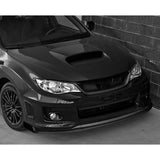For 2011-2014 Subaru Impreza WRX STi CS2-Style Unpainted Matte Black Front Bumper Splitter Spoiler Lip 3PCS