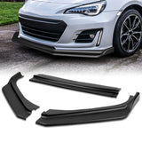 For 2017-2020 Subaru BRZ JDM CS-Style Matte Black Front Bumper Body Spoiler Lip 3 pcs with Phone Neck Strap