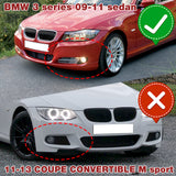 For 2009-2011 BMW E90 4DR Sedan 3-Series Real Carbon Fiber Front Bumper Splitter Spoiler Lip 3PCS