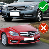 2012-2014 Mercedes C-Class W204 Unpainted Matte Black 3-Piece Front Bumper Body Spoiler Splitter Lip Kit