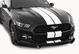 For 2018-2023 Ford Mustang Painted Black GT-Style Front Bumper Body Kit Spoiler Lip 3-PCS