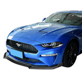 For 2018-2023 Ford Mustang Matt Black GT-Style Front Bumper Body Kit Spoiler Lip 3-PCS