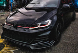 For 2014-2020  Volkswagen Golf GTI MK7 Painted Black JDM Front Bumper Splitter Spoiler Lip 3PCS