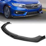 Universal Black Configurable of up 3-Different Style Front Bumper Body Splitter Spoiler Lip 4PCS