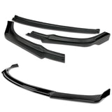 For 2011-2015 Toyota Sienna MP-Style Painted Black Front Bumper Body Splitter Spoiler Lip 3PCS