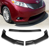 For 2011-2015 Toyota Sienna MP-Style Carbon Look Front Bumper Body Splitter Spoiler Lip 3PCS