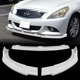 For 2010-2013 Infiniti G37 Sedan 4DR Painted White JDM Front Bumper Body Splitter Spoiler Lip 3PCS