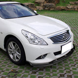 For 2010-2013 Infiniti G37 Sedan 4DR Matte Black JDM Front Bumper Body Splitter Spoiler Lip 3PCS
