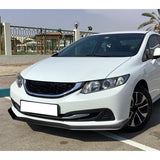 For 2013-2015 Honda Civic 4DR Carbon Look Aero-Style Front Bumper Body Splitter Spoiler Lip 3PCS