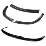 For 2006-2007 Subaru Impreza WRX STi S204 Painted Black Front Bumper Body Splitter Spoiler Lip 3PCS
