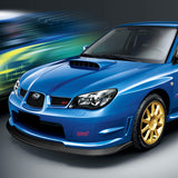 For 2006-2007 Subaru Impreza WRX STi S204 Carbon Look Front Bumper Body Splitter Spoiler Lip 3PCS