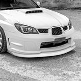 For 2006-2007 Subaru Impreza WRX STi S204 Painted White Front Bumper Body Splitter Spoiler Lip 3PCS