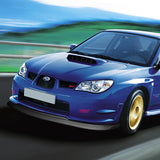 For 2006-2007 Subaru Impreza WRX STi S204 Matte Black Front Bumper Body Splitter Spoiler Lip 3PCS