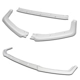 For 2017-2021 Honda Civic Hatchback Painted White MUG Front Bumper Body Splitter Spoiler Lip 3PCS