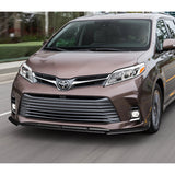 For 2018-2020 Toyota Sienna Carbon Look MP-Style Front Bumper Body Splitter Spoiler Lip 3PCS