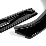 For 2020-2023 Hyundai Sonata CK-Style JDM Painted Black Front Bumper Body Splitter Spoiler Lip 3PCS