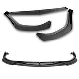 For 2020-2023 Hyundai Sonata CK-Style JDM Painted Black Front Bumper Body Splitter Spoiler Lip 3PCS