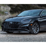 For 2020-2023 Hyundai Sonata CK-Style JDM Painted Black Front Bumper Body Splitter Spoiler Lip 3PCS