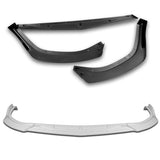 For 2020-2023 Hyundai Sonata CK-Style JDM Painted White Front Bumper Body Splitter Spoiler Lip 3PCS