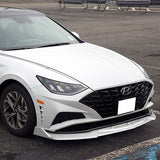 For 2020-2023 Hyundai Sonata CK-Style JDM Painted White Front Bumper Body Splitter Spoiler Lip 3PCS