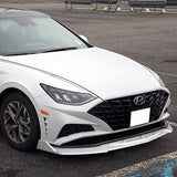 For 2020-2022 Hyundai Sonata CK-Style JDM Painted White Front Bumper Body Splitter Spoiler Lip 3PCS