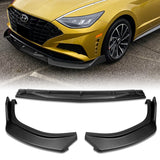 For 2020-2023 Hyundai Sonata CK-Style JDM Matte Black Front Bumper Body Splitter Spoiler Lip 3PCS