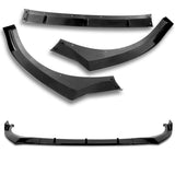 For 2021-2023 Hyundai Elantra Painted Black Front Bumper Body Splitter Spoiler Lip 3PCS