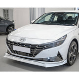 For 2021-2023 Hyundai Elantra Painted White Front Bumper Body Splitter Spoiler Lip 3PCS