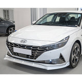For 2021-2022 Hyundai Elantra Painted White Front Bumper Body Splitter Spoiler Lip 3PCS